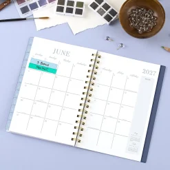 Leah Bisch™ for Mead Cambridge® Academic 2026-2027 Weekly Monthly Planner, Bow Trellis, Small, 5 1/2