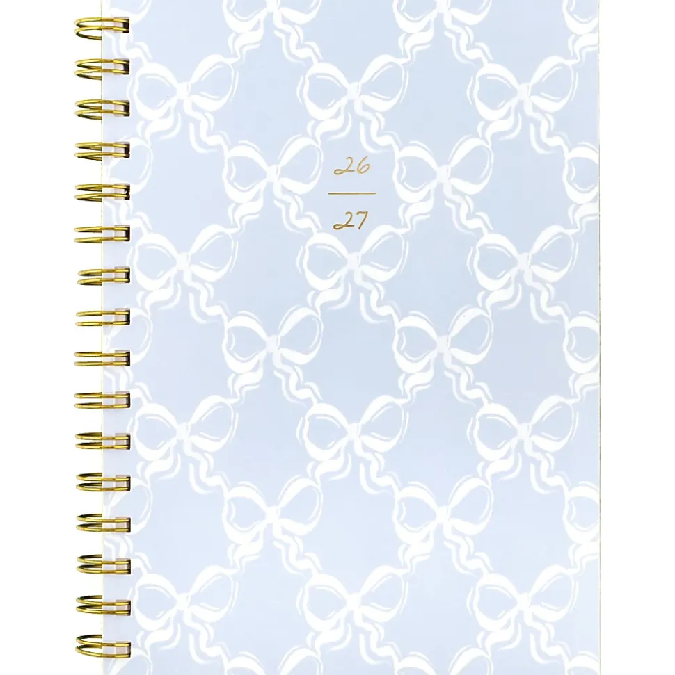 Leah Bisch™ for Mead Cambridge® Academic 2026-2027 Weekly Monthly Planner, Bow Trellis, Small, 5 1/2" x 8 1/2"
