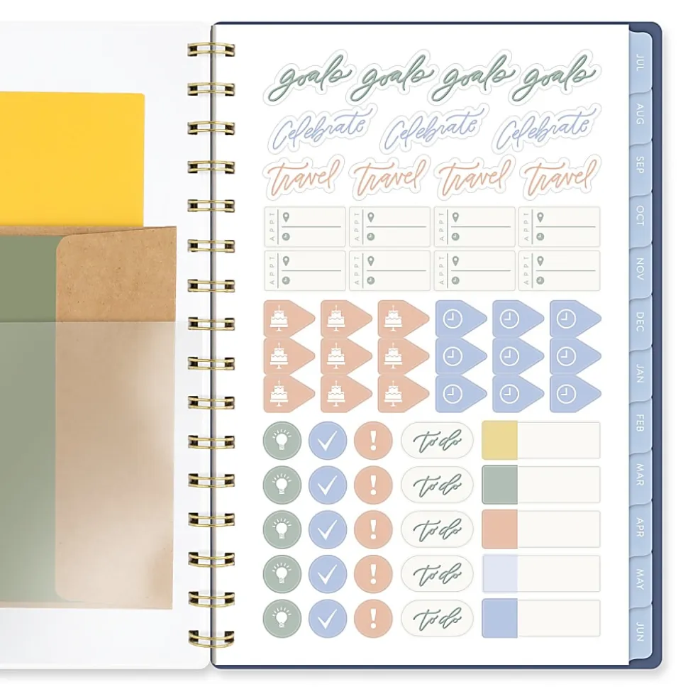 Leah Bisch™ for Mead Cambridge® Academic 2026-2027 Weekly Monthly Planner, Bow Trellis, Small, 5 1/2" x 8 1/2"