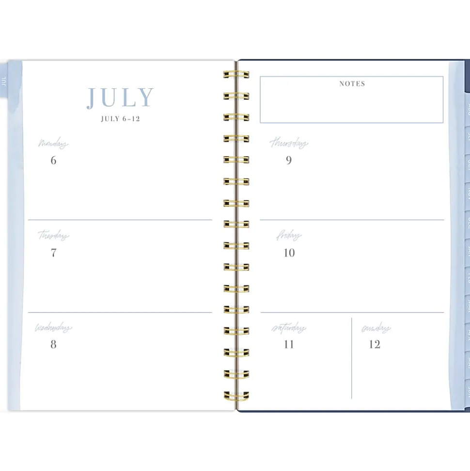 Leah Bisch™ for Mead Cambridge® Academic 2026-2027 Weekly Monthly Planner, Bow Trellis, Small, 5 1/2" x 8 1/2"