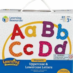 Learning Resources Upper/Lower Case Magnetic Letters - 82 Pieces - Lowercase Letters, Uppercase Letters Shape - 7725