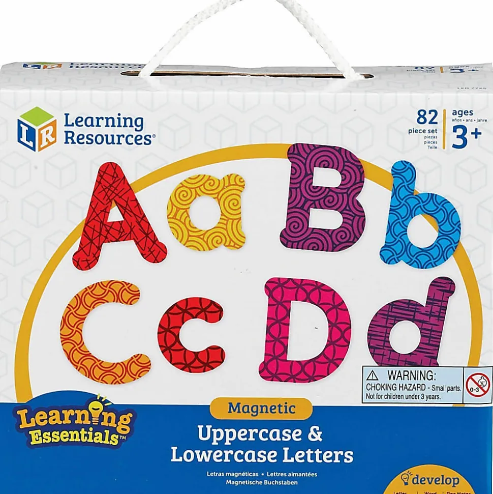Learning Resources Upper/Lower Case Magnetic Letters - 82 Pieces - Lowercase Letters, Uppercase Letters Shape - 7725