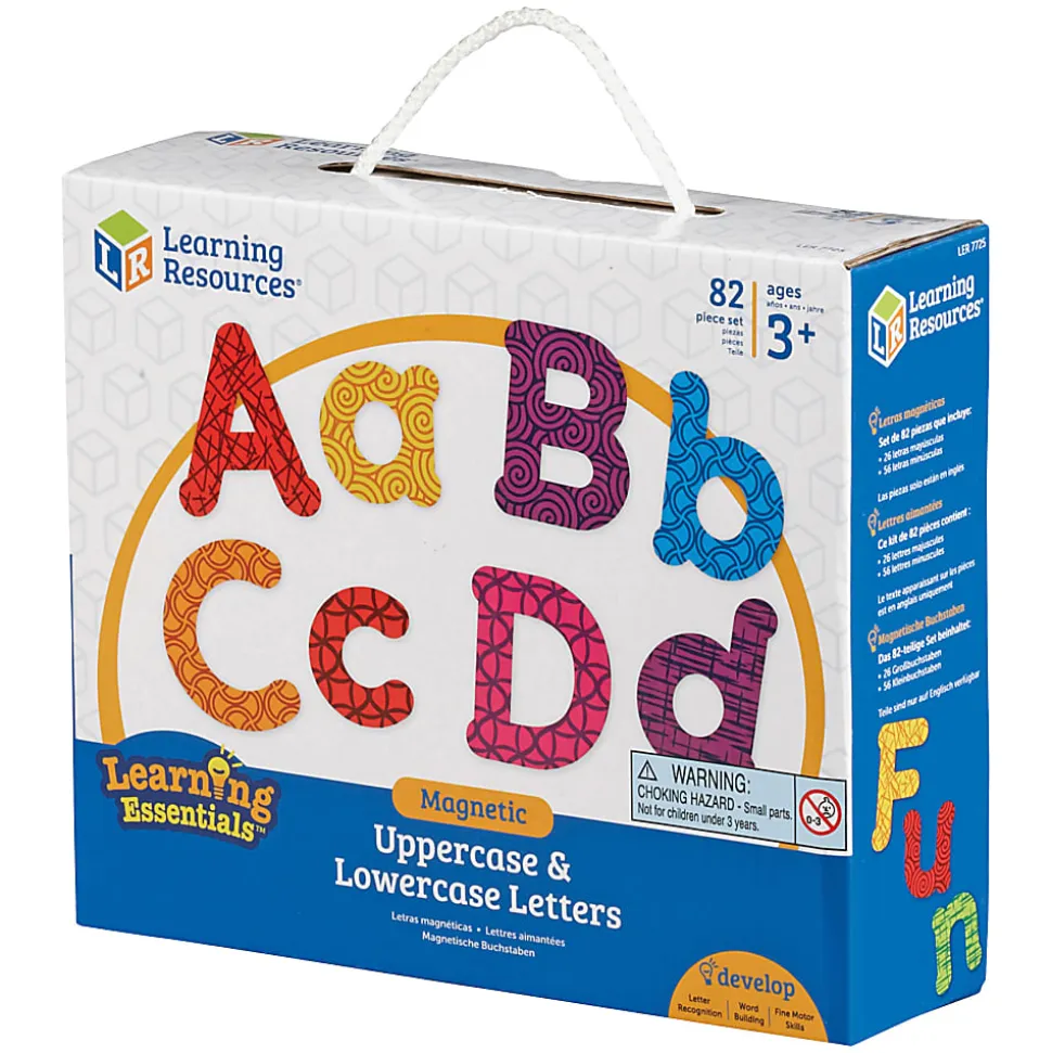 Learning Resources Upper/Lower Case Magnetic Letters - 82 Pieces - Lowercase Letters, Uppercase Letters Shape - 7725