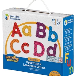 Learning Resources Upper/Lower Case Magnetic Letters - 82 Pieces - Lowercase Letters, Uppercase Letters Shape - 7725