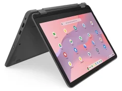 Lenovo 500e Chromebook Gen 4s 83L40000US 11.6" Touchscreen Convertible 2 in 1, HD, 60 Hz, Intel N-Series N100, 4GB, 64GB Flash, Gray