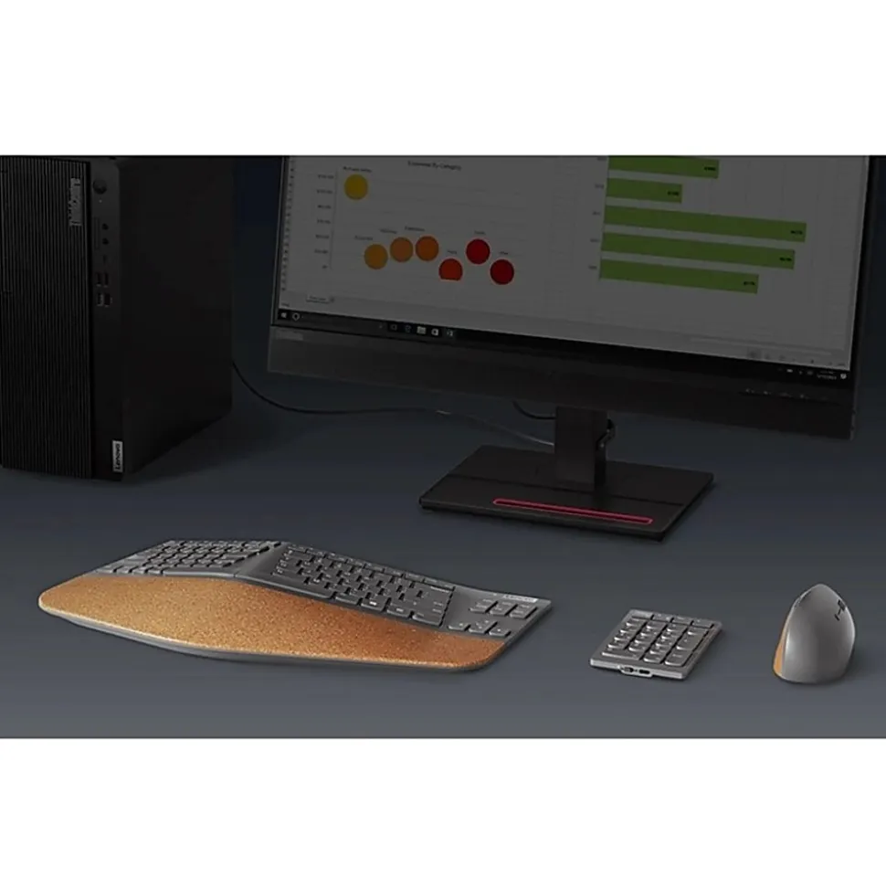 Lenovo Go Wireless Split Keyboard - US English - Wireless Connectivity - 2.40 GHz - English (US) - PC - 4Y41C33748