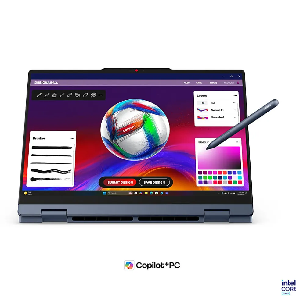 Lenovo IdeaPad 2-in-1 Laptop PC, 15" Touchscreen, Intel Core Ultra 7, AI Enabled, Total Qty 1