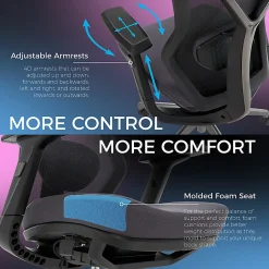Lenovo® Legion Ergonomic Mesh High-Back Gaming Chair, Dark Gray/Black
