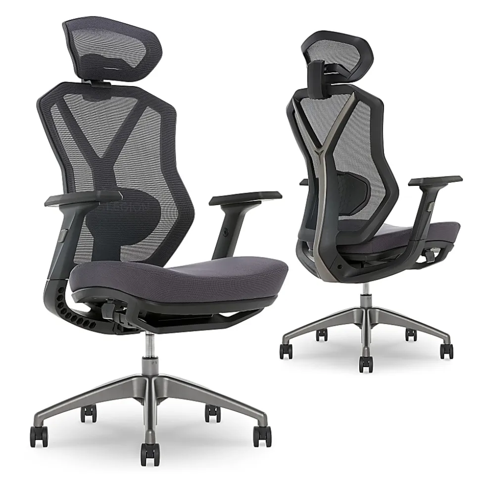 Lenovo® Legion Ergonomic Mesh High-Back Gaming Chair, Dark Gray/Black