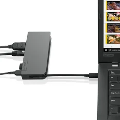 Lenovo Powered USB-C Travel Hub - for Notebook - USB Type C - 3 x USB Ports - 1 x USB 2.0 - USB Type-C - Network (RJ-45) - HDMI - VGA - Wired
