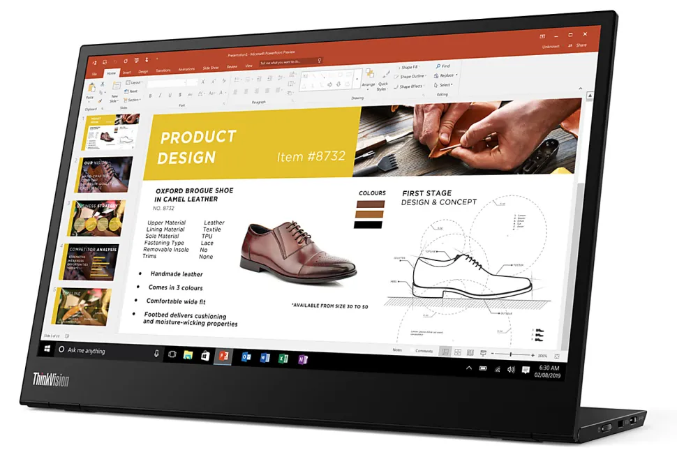Lenovo™ ThinkVision M14 14" FHD IPS USB-C Portable Monitor, 6JZ113