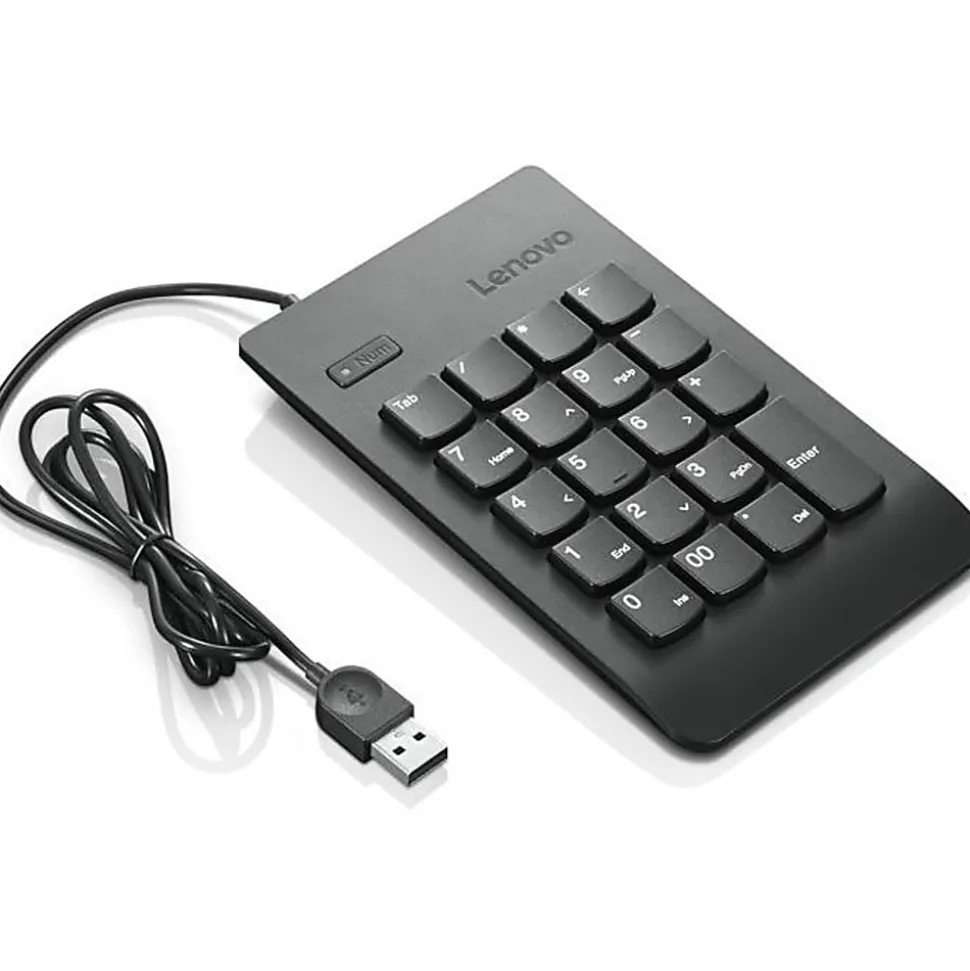 Lenovo USB Numeric Keypad Gen II - Cable Connectivity - USB Interface - 19 Key(s) - Notebook, Tablet - PC - Black