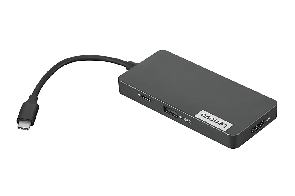 Lenovo® USB Type-C 7-In-1 Travel Hub, Iron Gray, GX90T77924