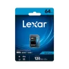 Lexar High Performance BLUE Series 800x SDHC/SDXC Flash Memory Card, 64GB, LSD64GCB1NL800