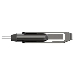 Lexar JumpDrive Dual Drive D400 USB Flash Drive, 256 GB, Silver