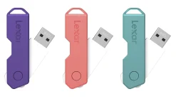 Lexar® JumpDrive® TwistTurn2 USB 2.0 Flash Drive, 64GB, Assorted Colors, LJDTT2-64GABOD20