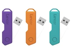 Lexar® JumpDrive® TwistTurn2 USB 2.0 Flash Drives, 32GB, Pack Of 3 Flash Drives, LJDTT2-32GABNA3
