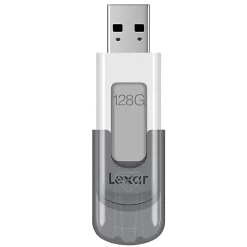 Lexar® JumpDrive V100 USB 3.0 Flash Drives, 128GB, Gray, Pack Of 2 Flash Drives