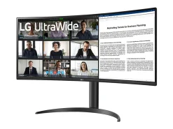 LG Ultrawide 34WR55QK-B 34" Class UW-QHD Curved Screen LCD Monitor - 21:9 - 34" Viewable - Vertical Alignment (VA) - 34WR55QKB