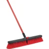 Libman Commercial Multi-Surface Steel Push Brooms, 24", Set Of 4 Brooms