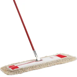Libman Commercial Steel Dust Mops, 36", Red/White, Pack Of 6 Mops