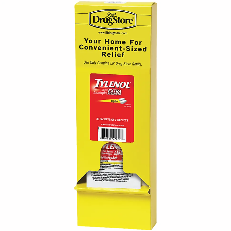 Lil' Drugstore® Single-dose Tylenol Extra Strength Capsules, Refill Box Of 30