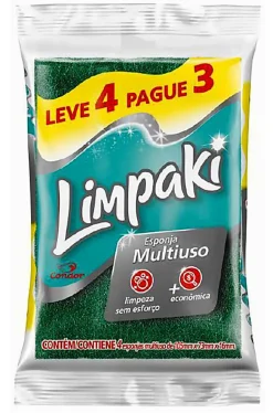Limpaki Synthetic Sponges, 9-1/2” x 13/16”, Green, Pack Of 4 Sponges