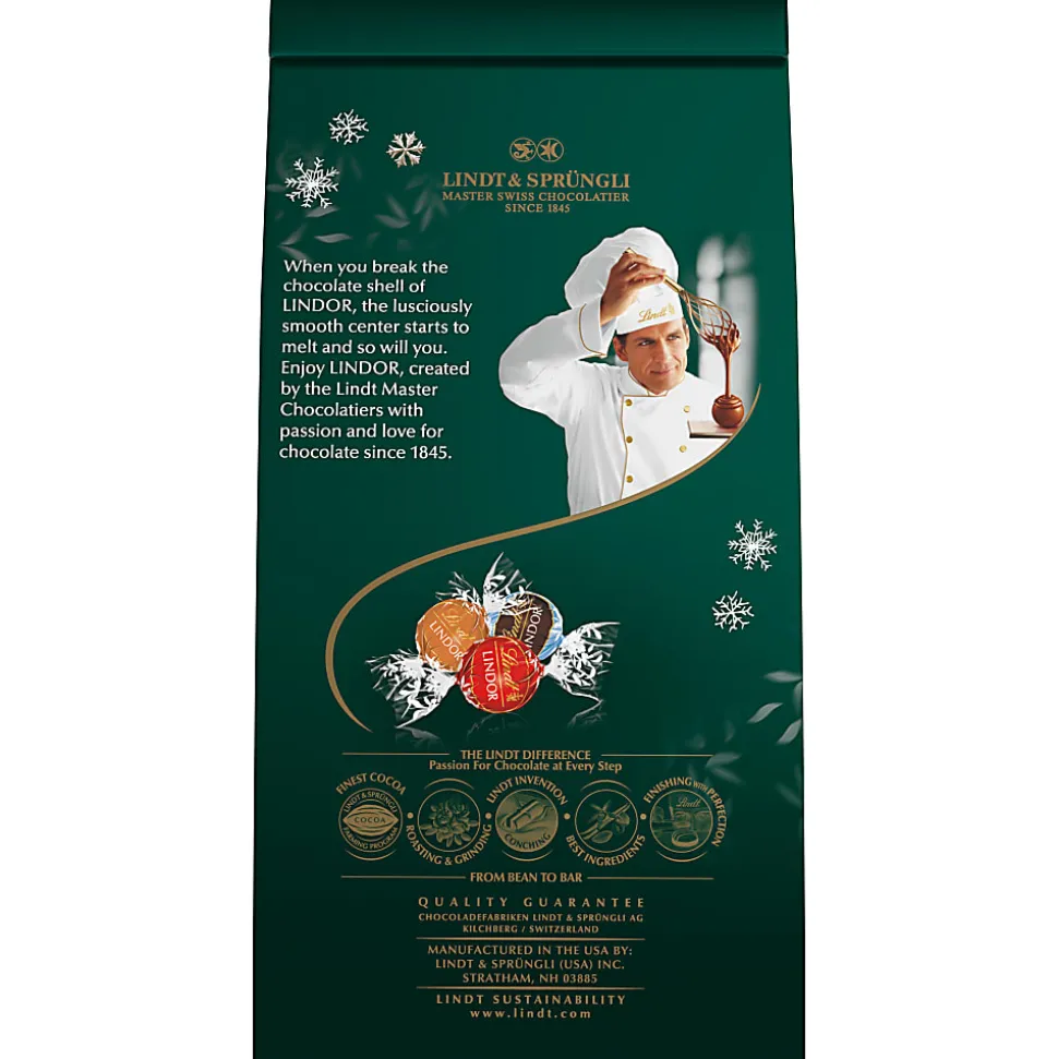 Lindt Holiday LINDOR Truffle Assortment Bag, 8.5 Oz