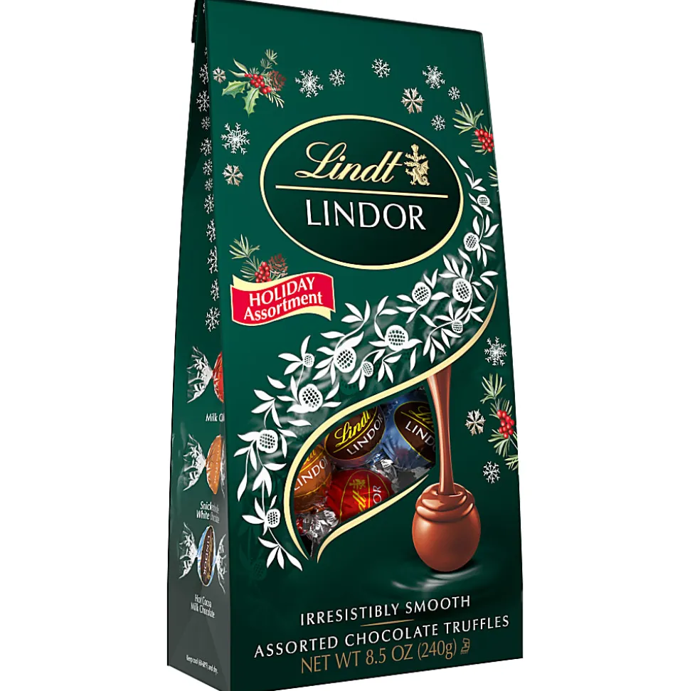 Lindt Holiday LINDOR Truffle Assortment Bag, 8.5 Oz