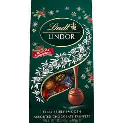 Lindt Holiday LINDOR Truffle Assortment Bag, 8.5 Oz