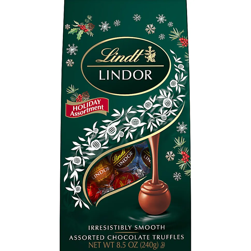 Lindt Holiday LINDOR Truffle Assortment Bag, 8.5 Oz