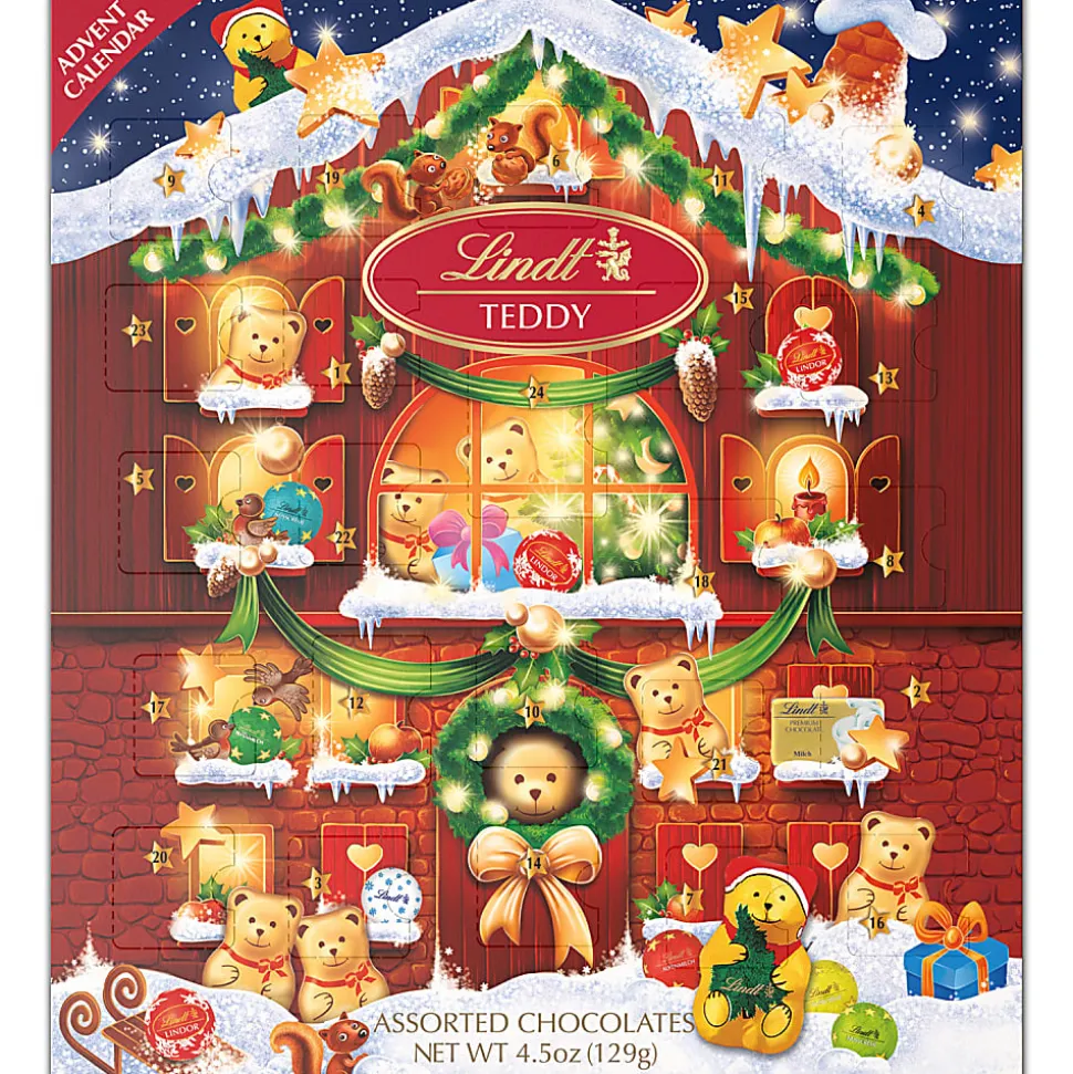 Lindt Holiday Teddy Advent Calendar, 4.5 Oz