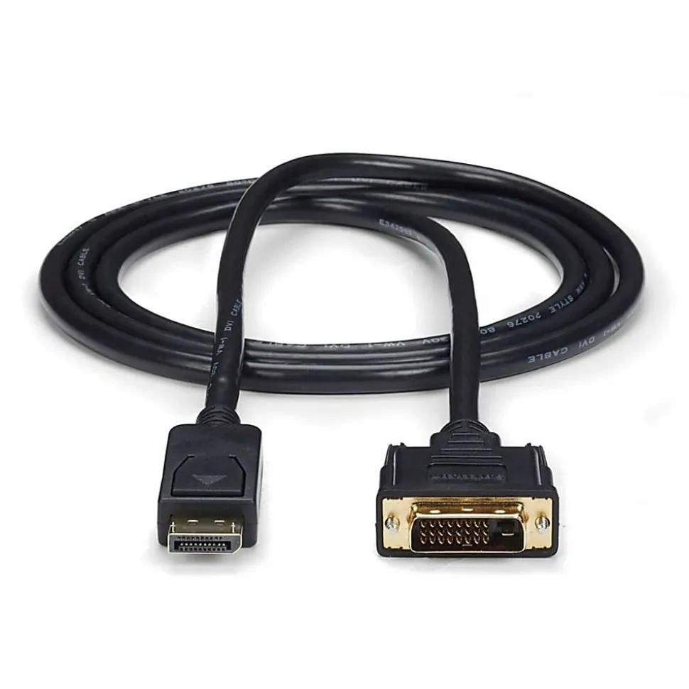 Line StarTech.com 6ft (1.8m) DisplayPort to DVI Cable, 1080p Video, DisplayPort to DVI-D Adapter/Converter Cable, DP 1.2 to DVI Monitor Cable
