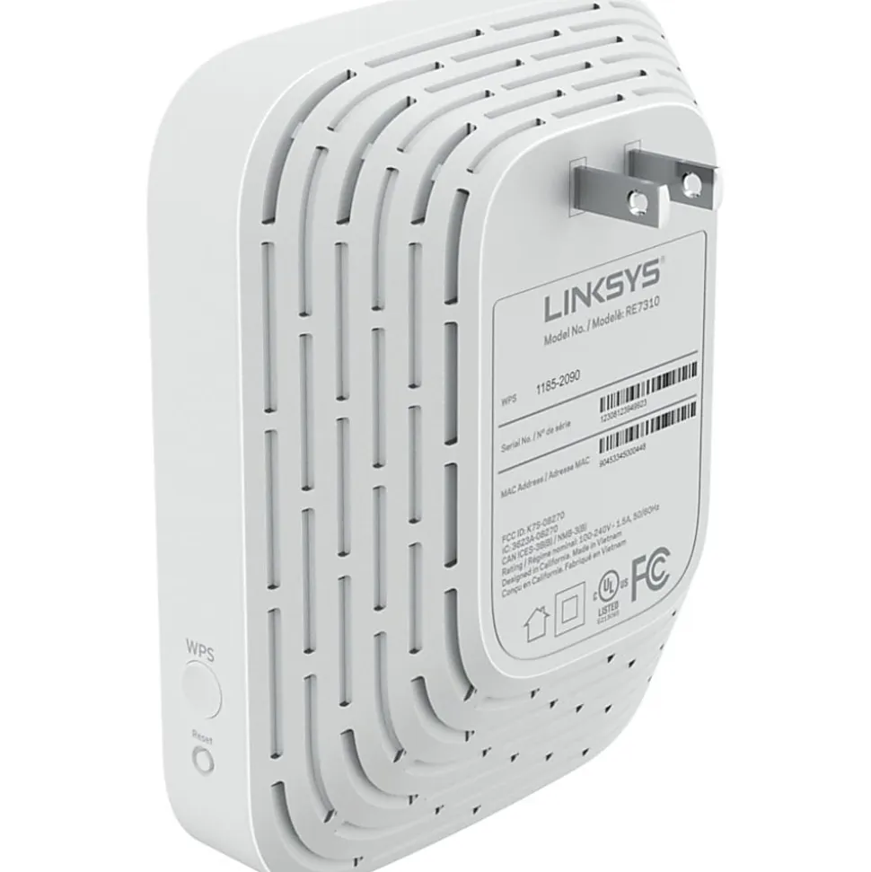 Linksys® AX1800 Wi-Fi 2.4/5 GHz Gigabit Range Extender