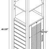 Linon Bullock 13"W Single Door Bamboo Cabinet with Shelves, Natural