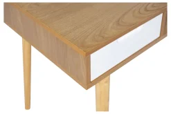 Linon Caden 48"W Home Office Computer Desk With Drawers, Natural/White