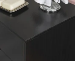 Linon Casimer 8-Drawer Rolling Home Office Storage Cart, Black