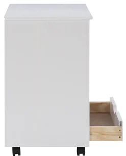Linon Casimer 6-Drawer Wide Rolling Home Office Storage Cart, White