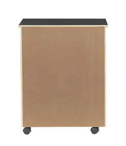 Linon Casimer 6-Drawer Wide Rolling Home Office Storage Cart, Black