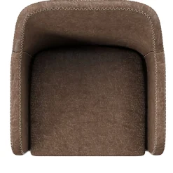 Linon Home Decor Products Ryker Fabric Mid-Back Home Office Chair, Rustic Brown/Silver