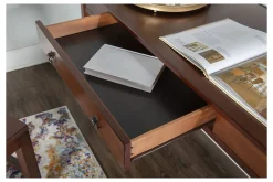 Linon Rockport 46"W Home Office Writing Desk, Antique Tobacco