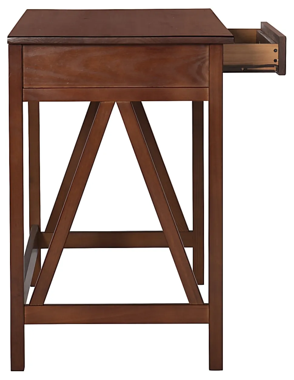 Linon Rockport 46"W Home Office Writing Desk, Antique Tobacco