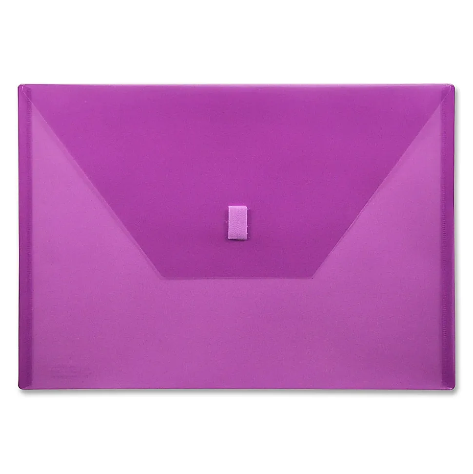 Lion VELCRO®-Closure Poly Envelope, 13" x 9 3/8", Purple