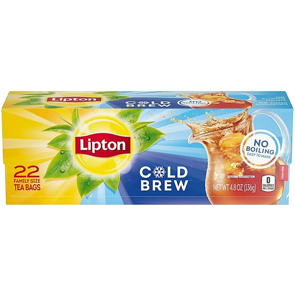 Lipton Cold Brew Tea Bags, 4.8 Oz, Total Qty 22