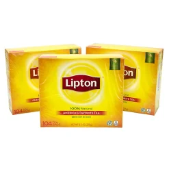 Lipton® 100% Natural Black Tea Bags, 1 Oz, Carton Of 312