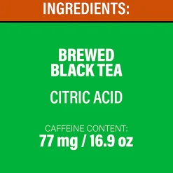 Lipton Pure Leaf Unsweetened Iced Black Tea, 16.9 Oz, Pack Of 18 Bottles