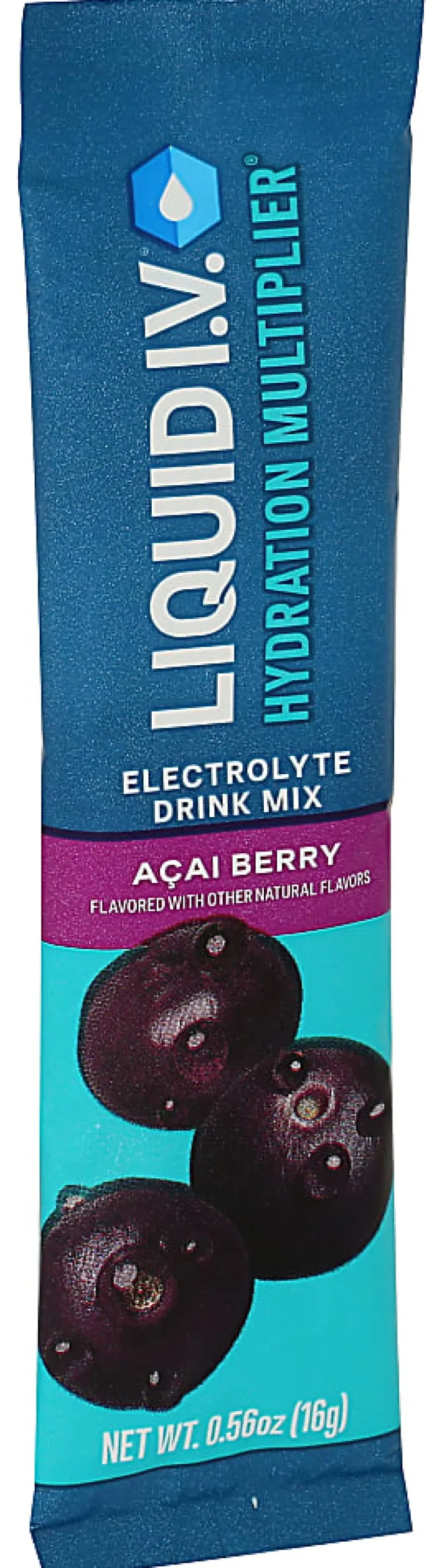 Liquid I.V. Hydration Multiplier Electrolyte Drink Mix, Acai Berry, 0.56 Oz, Total Qty 8