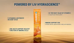 Liquid IV Hydration Multiplier+ Immune Support Drink Mix, 0.56 Fl Oz, Tangerine, Pack Of 10 Pouches