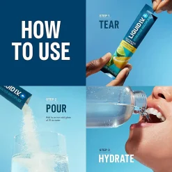 Liquid IV Lemon Lime Hydration Multiplier, 0.56 Fl Oz, Pack Of 10 Pouches