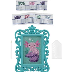 Little Yellow Bicycle Axolotl Framed Gem Art Kit, 10-1/4